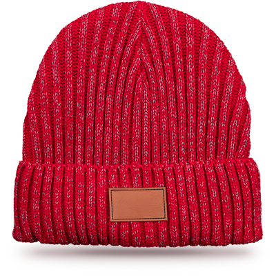 1. Rote Namensmütze, First Edition, gestrickt mit Reflex