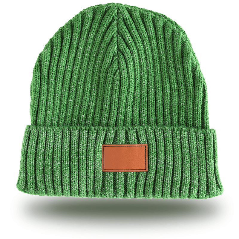 1. Grüne Namensmütze, First Edition, gestrickt mit Reflex