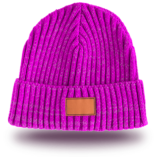 1. Namensmütze Fuxia, First Edition, mit Reflex gestrickt