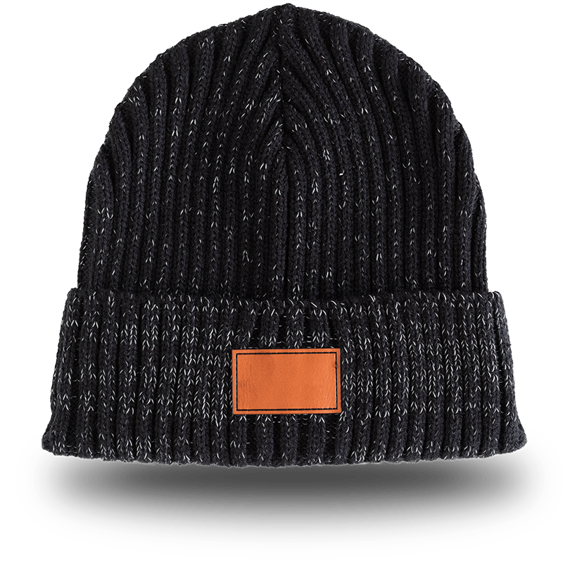 1. Schwarze Namensmütze, First Edition, gestrickt mit Reflex