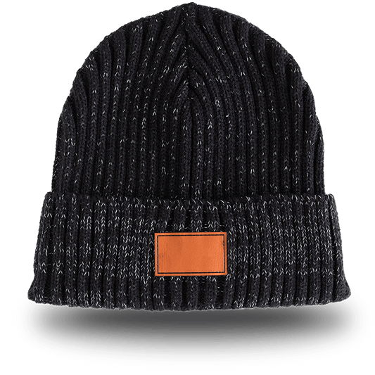 1. Schwarze Namensmütze, First Edition, gestrickt mit Reflex