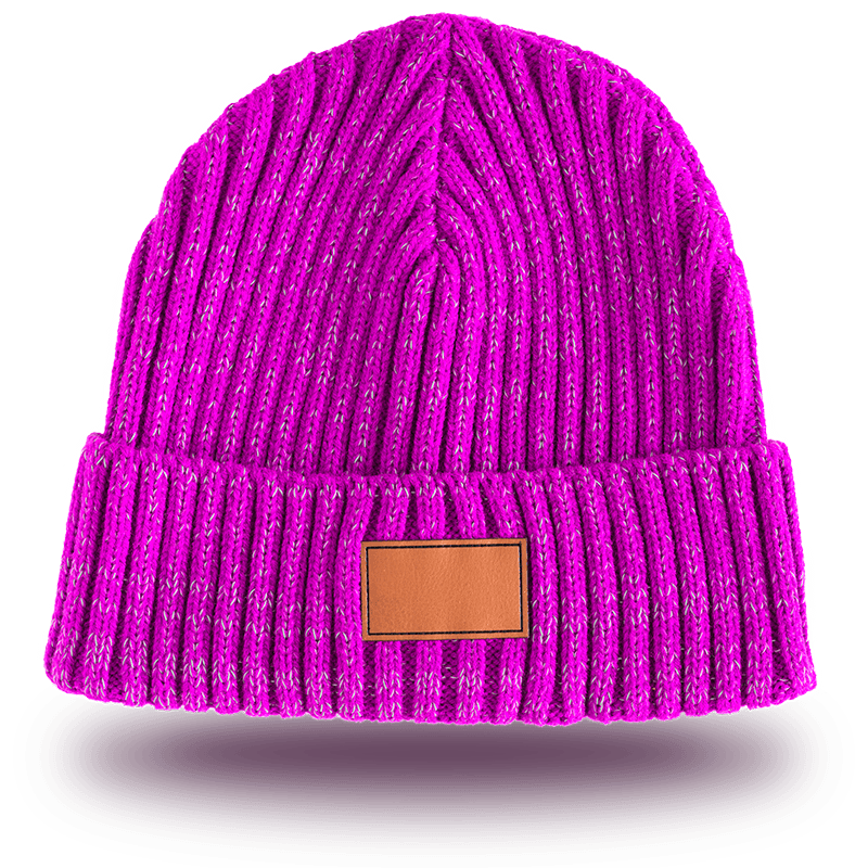 1. Namensmütze Fuxia, First Edition, mit Reflex gestrickt