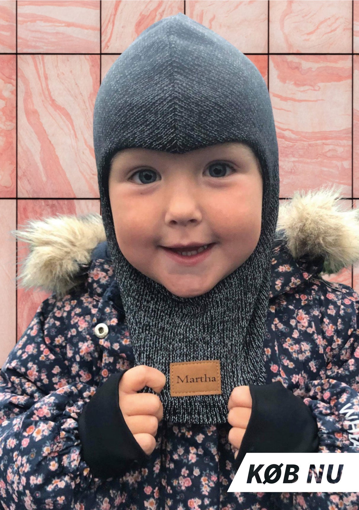 Elefantenmütze in bunt mit Reklex für Kinder 1-3 Jahre
